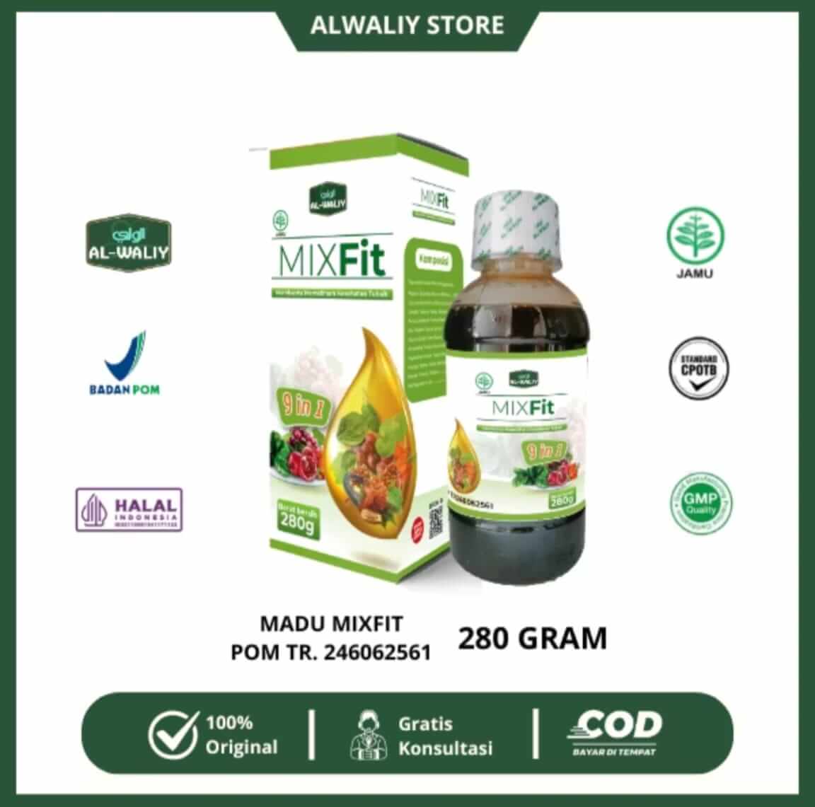 Madu Mix Fit Herbal Stamina Al-Waliy Sejahtera
